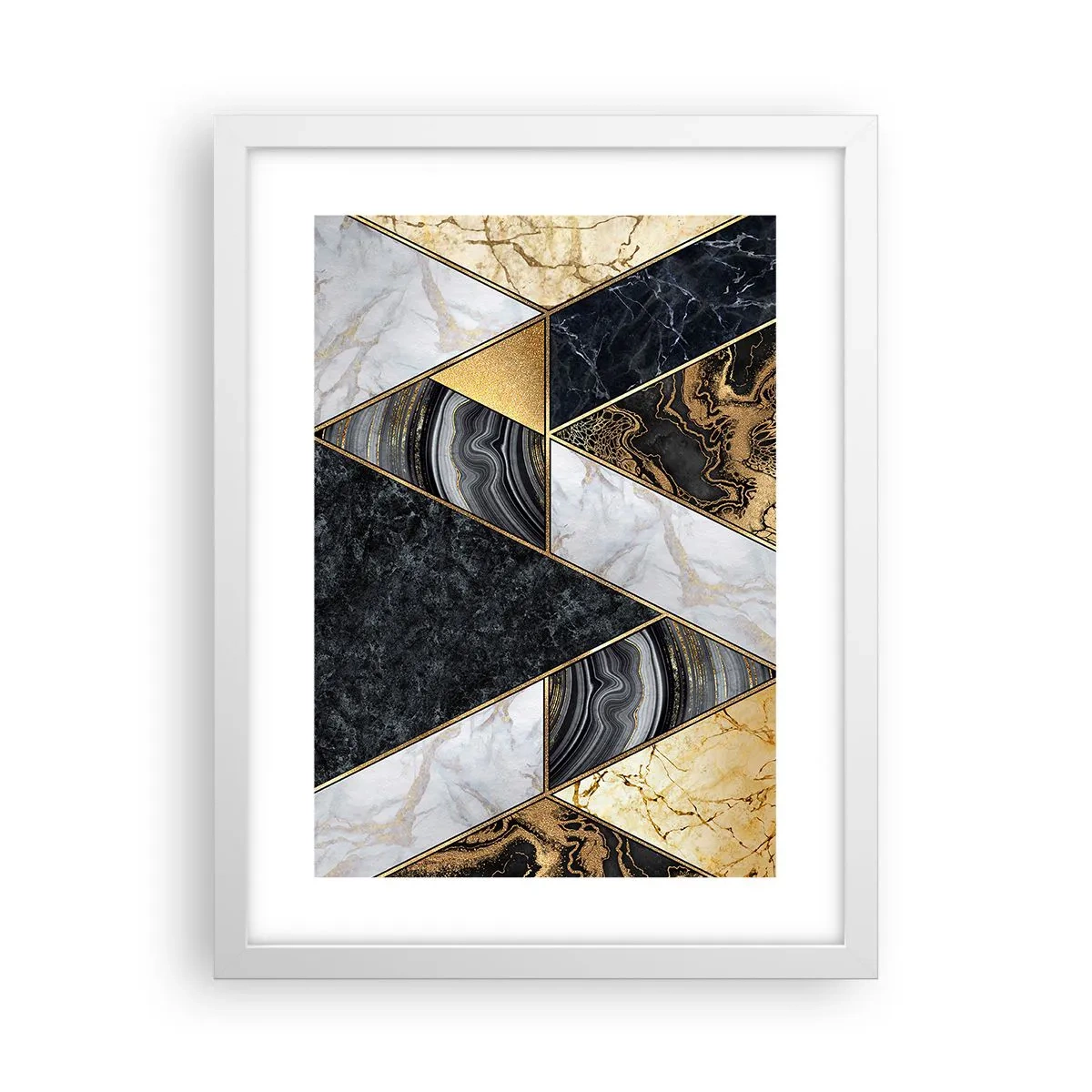 Plakat w białej ramie - Kamień przy kamieniu - 30x40 cm