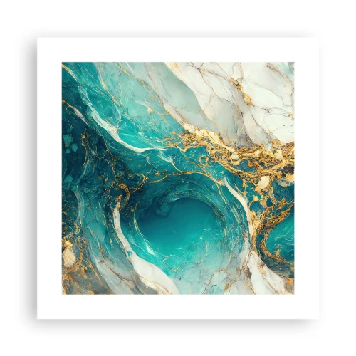 Plakat - Kompozycja z żyłami złota - 40x40 cm