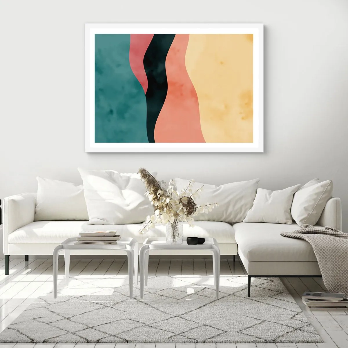 Plakat w białej ramie - Zgodna niezgodność - 100x70 cm
