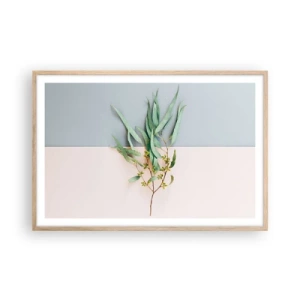 Plakat w ramie jasny dąb - Pastelowa subtelność - 91x61 cm