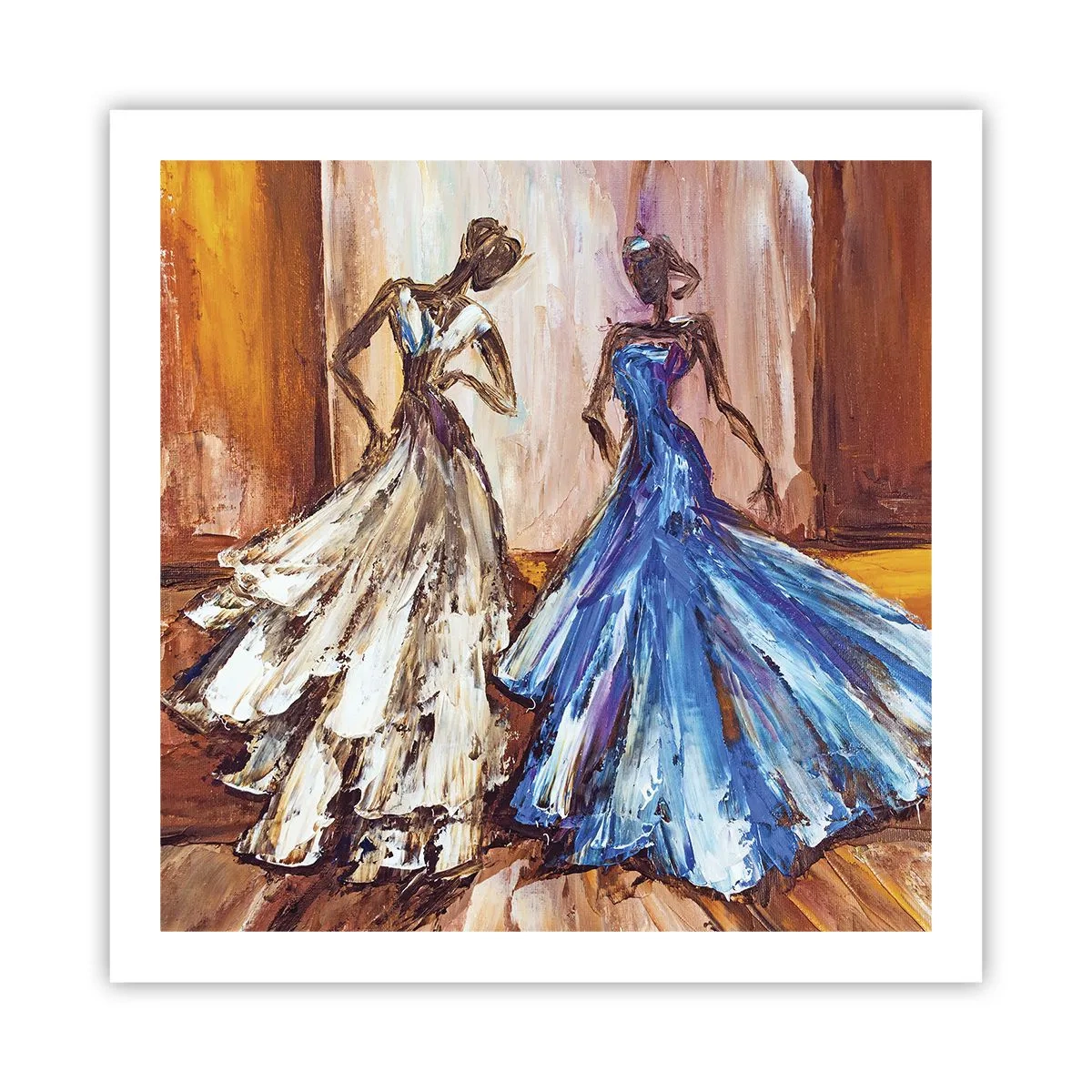 Plakat - Wdzięczny duet - 60x60 cm