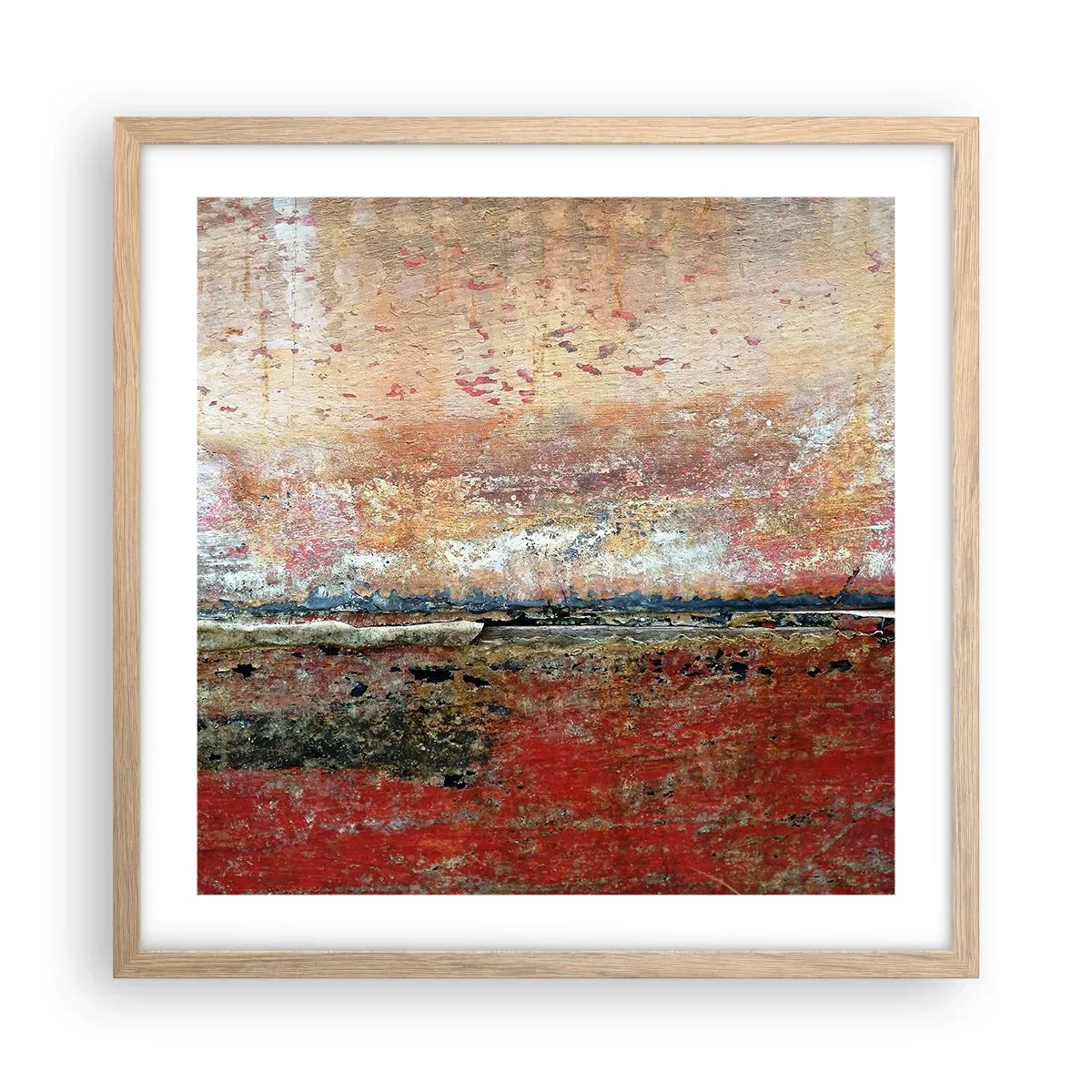 Plakat w ramie jasny dąb - Może to morze - 50x50 cm