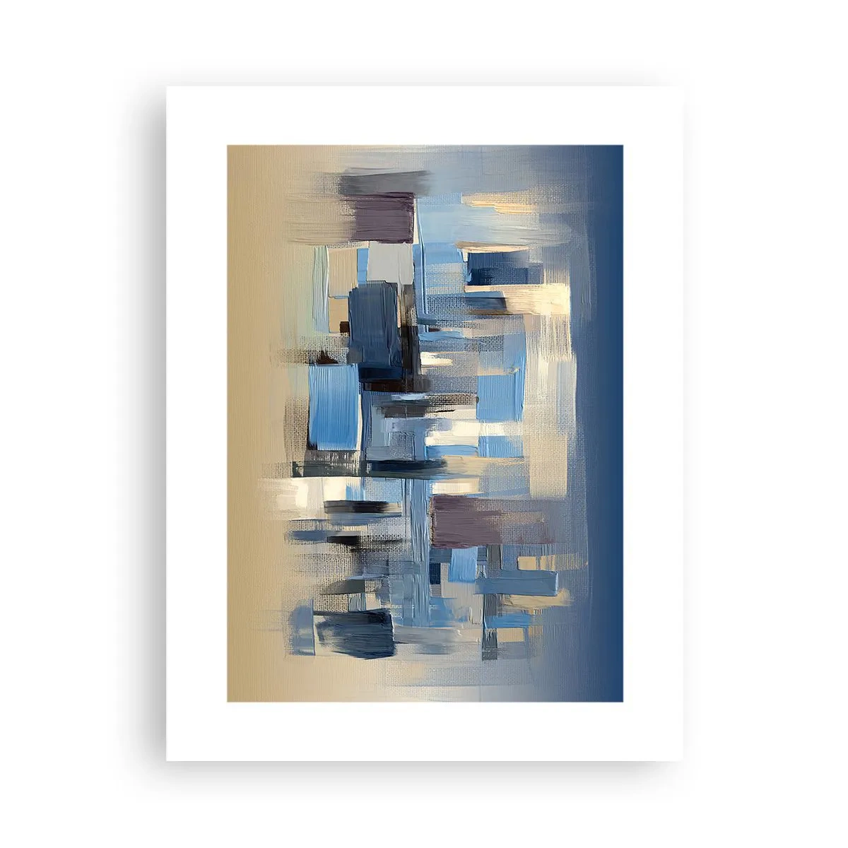 Plakat - Błękitna konstrukcja - 30x40 cm