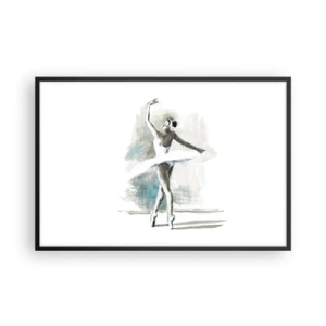 Plakat w czarnej ramie - Zaklęta w łabędzia - 91x61 cm