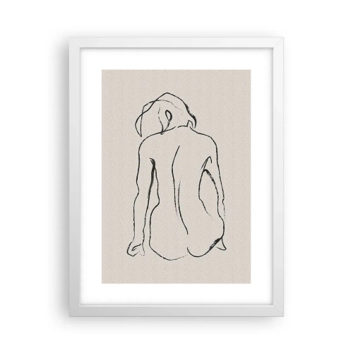 Plakat w białej ramie - Akt dziewczęcy - 30x40 cm