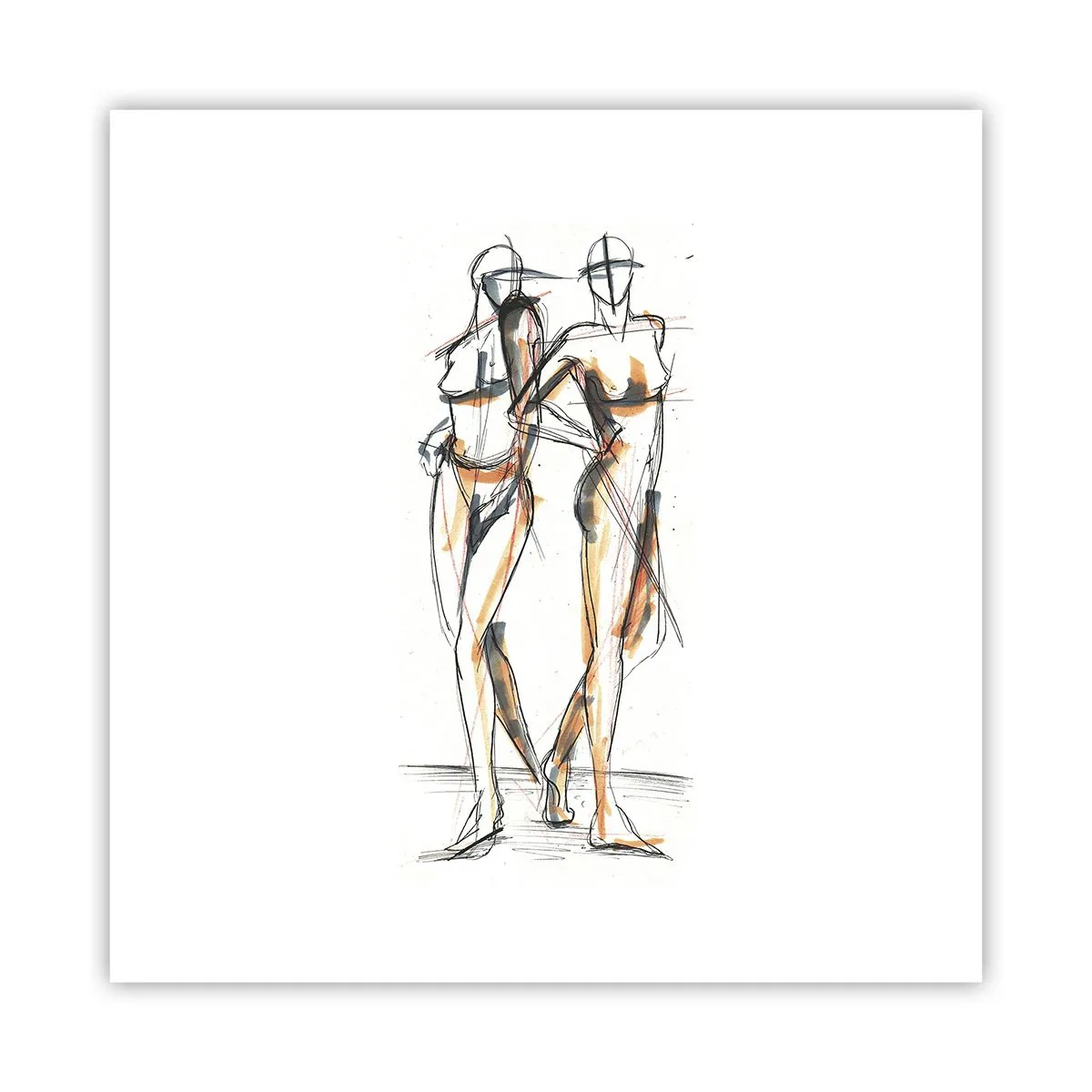 Plakat - Studium wdzięku - 40x40 cm