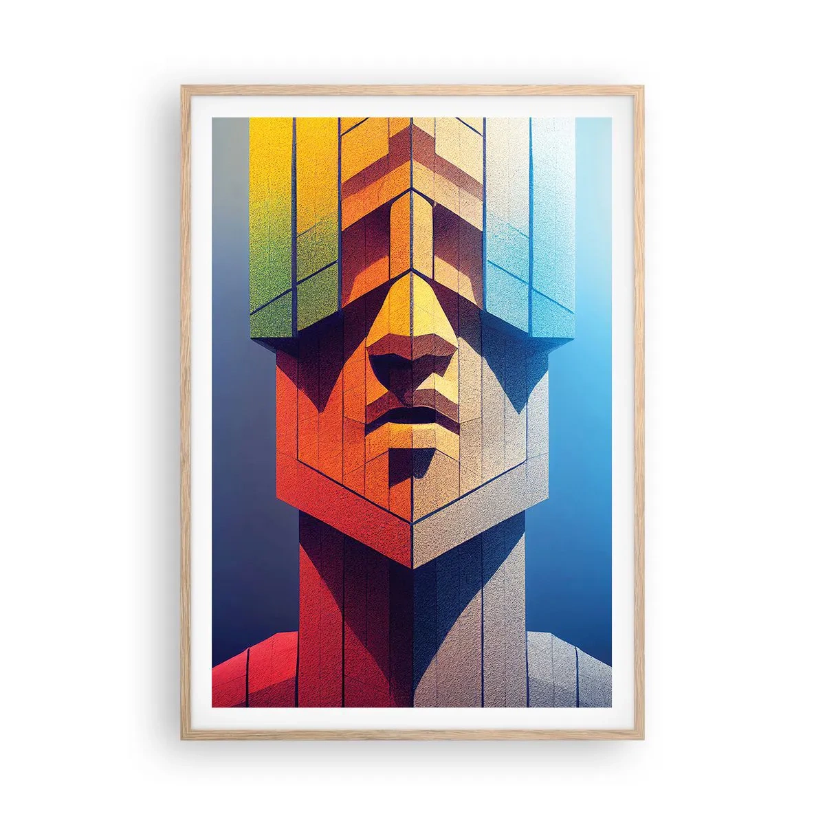 Plakat w ramie jasny dąb - Człowiek z zasadami - 70x100 cm