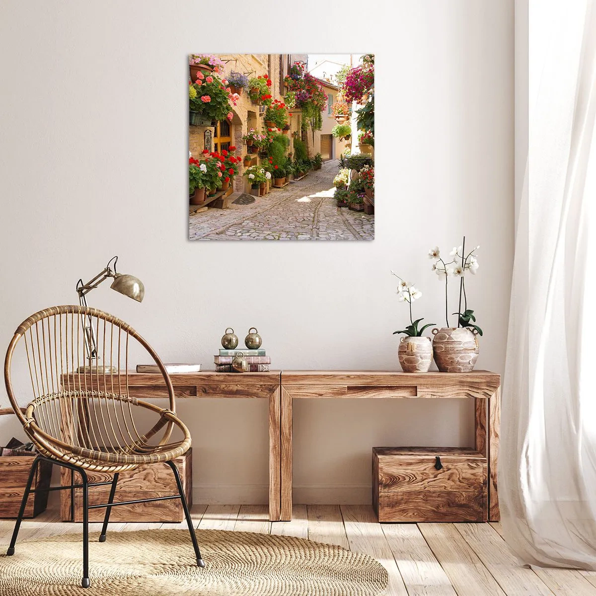 Obraz na płótnie - W kwiatów powodzi - 40x40 cm