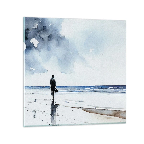 Obraz na szkle - Rozmowa z morzem - 60x60 cm