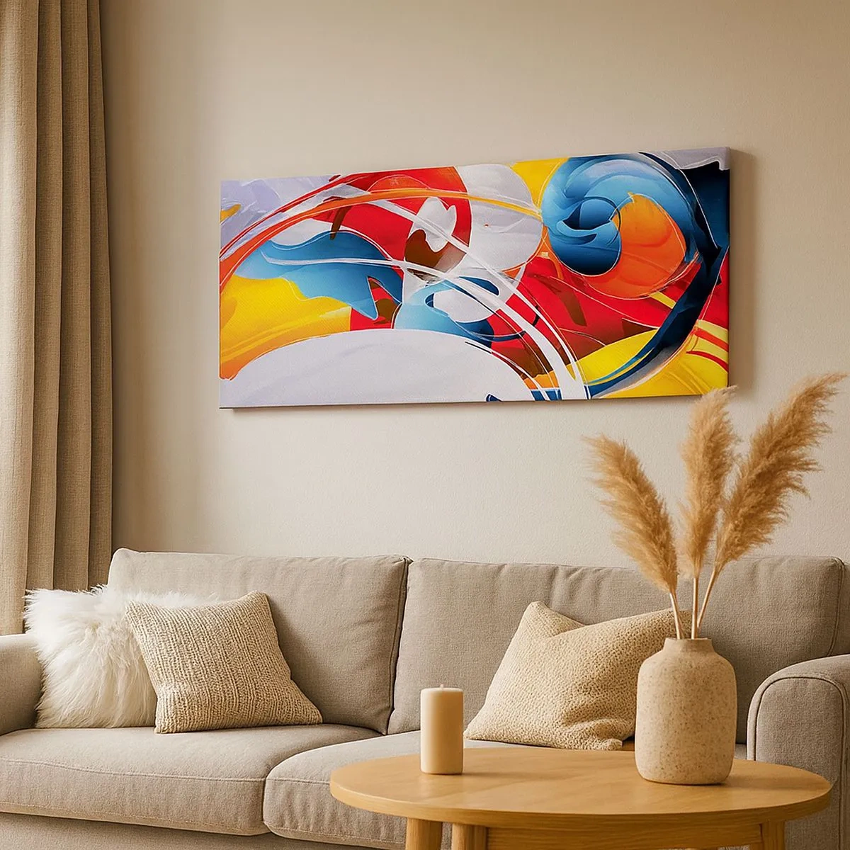 Obraz na płótnie - Taniec żywiołów - 100x40 cm