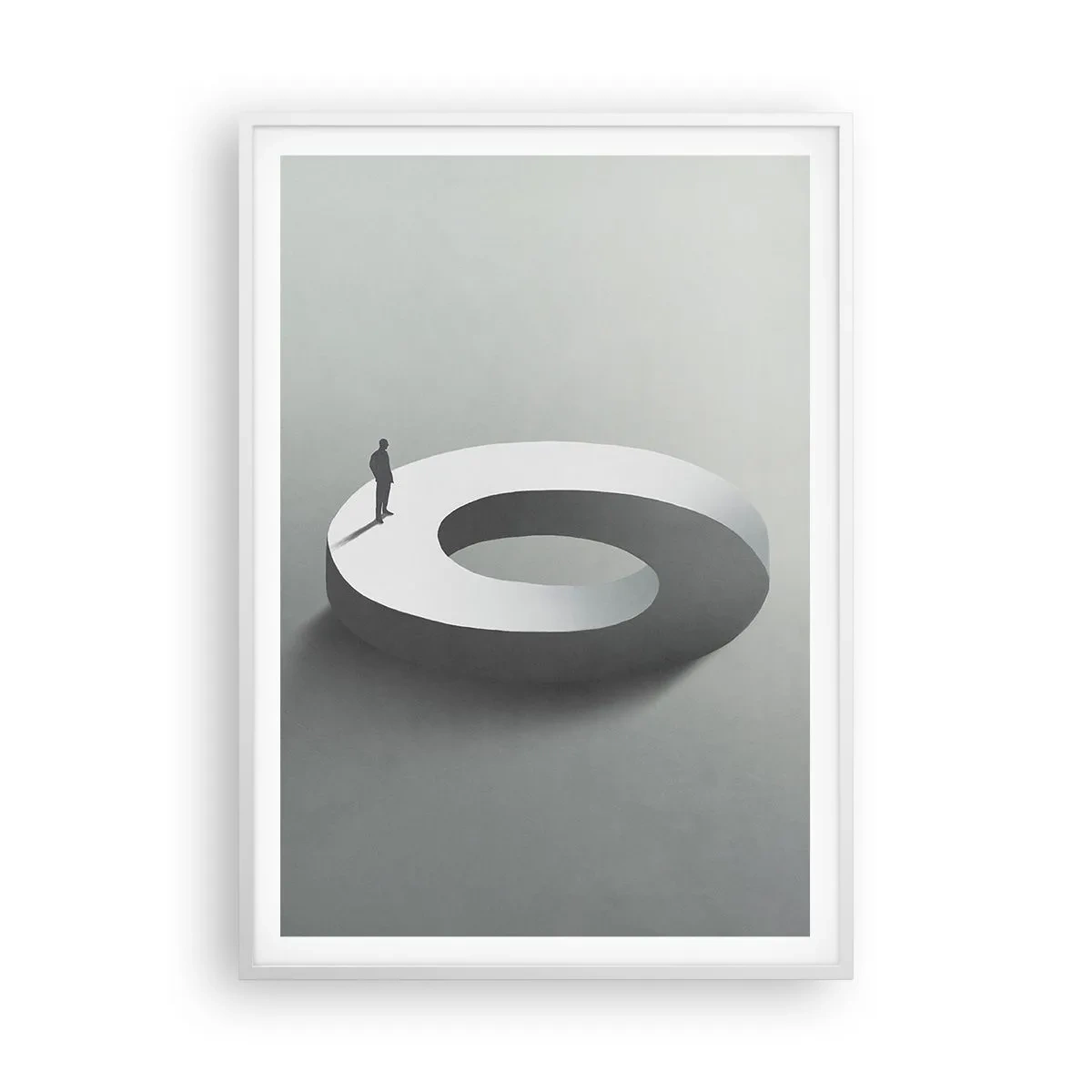 Plakat w białej ramie - I bądź tu mądry - 70x100 cm