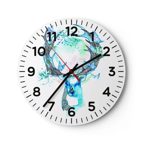 Zegar ścienny - Siła i delikatność natury - 30x30 cm