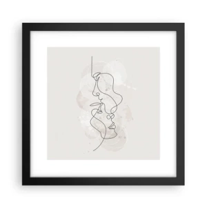 Plakat w czarnej ramie - Splątani w uścisku - 30x30 cm