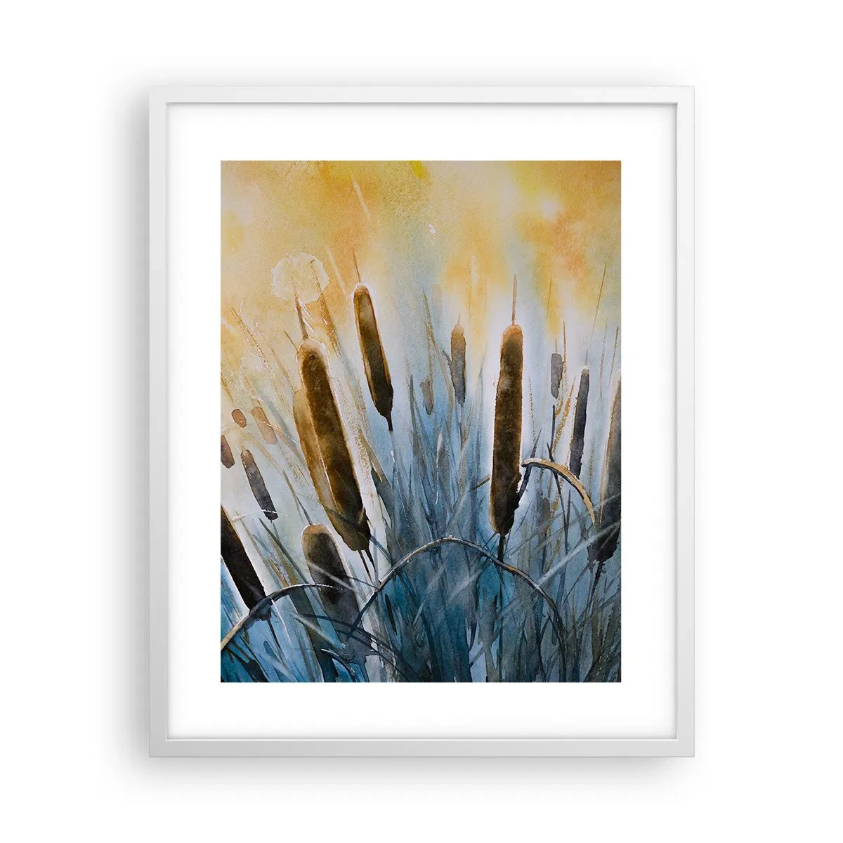 Plakat w białej ramie - Chłód wody, słońca żar - 40x50 cm