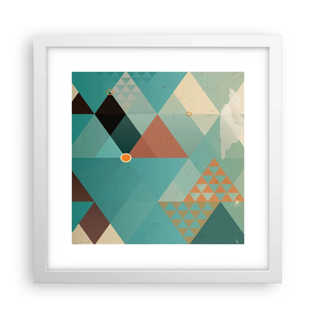 Plakat w białej ramie - Jedność wielości, wielość jedności - 30x30 cm