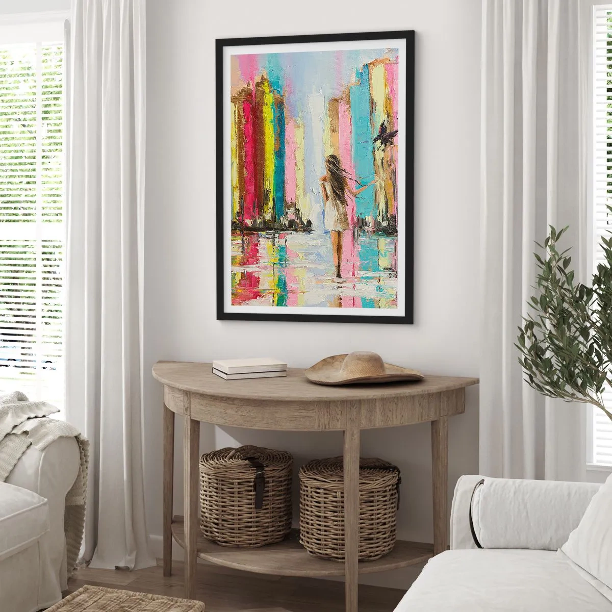 Plakat w czarnej ramie - Idż za mną - 70x100 cm