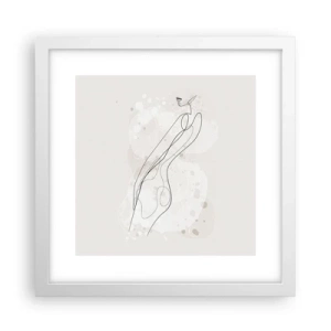 Plakat w białej ramie - Pobłądzić spojrzeniem - 30x30 cm