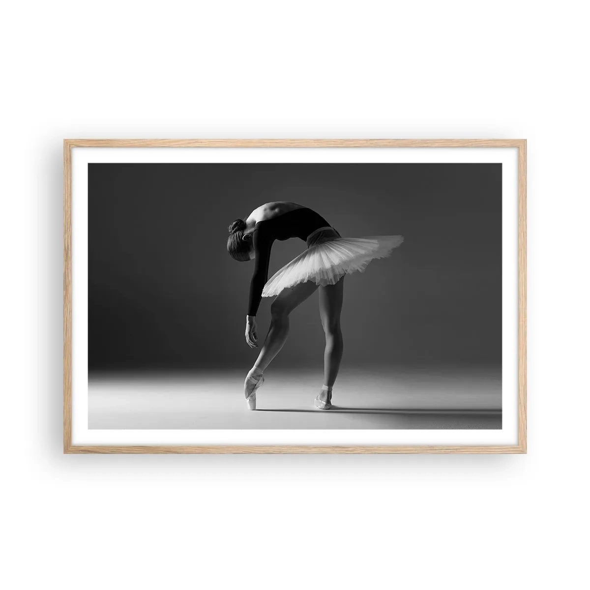 Plakat w ramie jasny dąb - Bella balerina - 91x61 cm