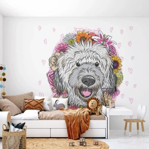 Fototapeta Samoprzylepna Deluxe Sticker - Szczenięca radość - Abstrakcja, Pies, Dla Dzieci - 250x175 cm