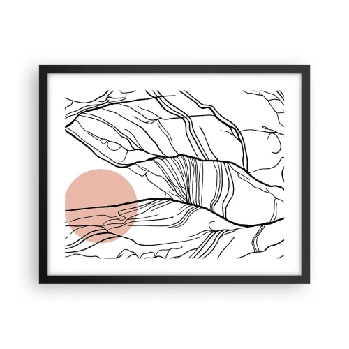 Plakat w czarnej ramie - W sieci gałązek - 50x40 cm