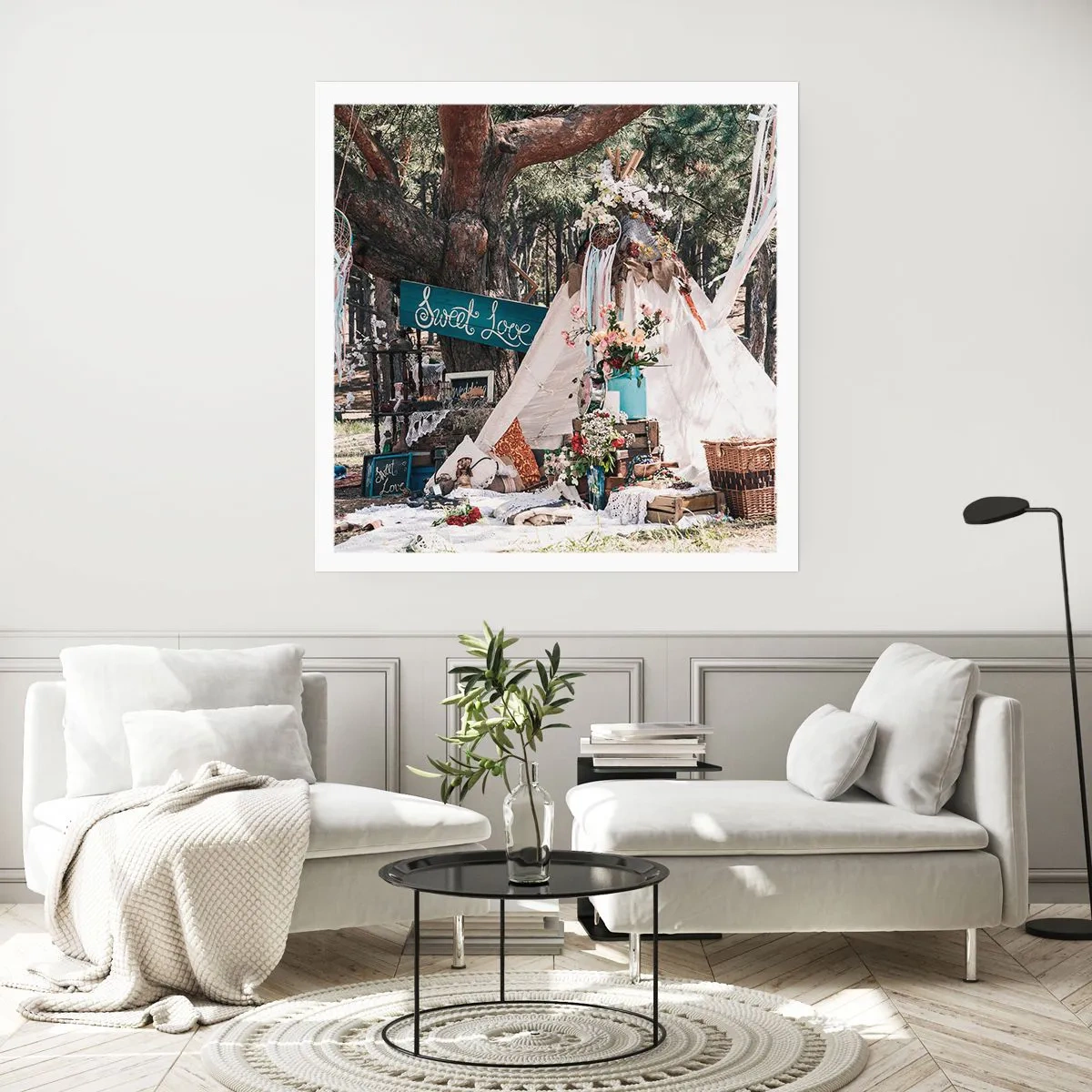 Plakat - Make love… - 60x60 cm