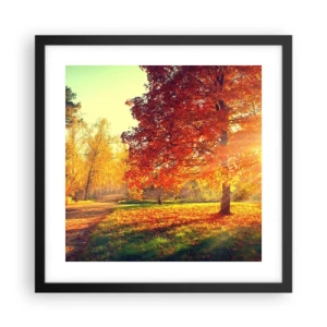 Plakat w czarnej ramie - Rude jest piękne - 40x40 cm