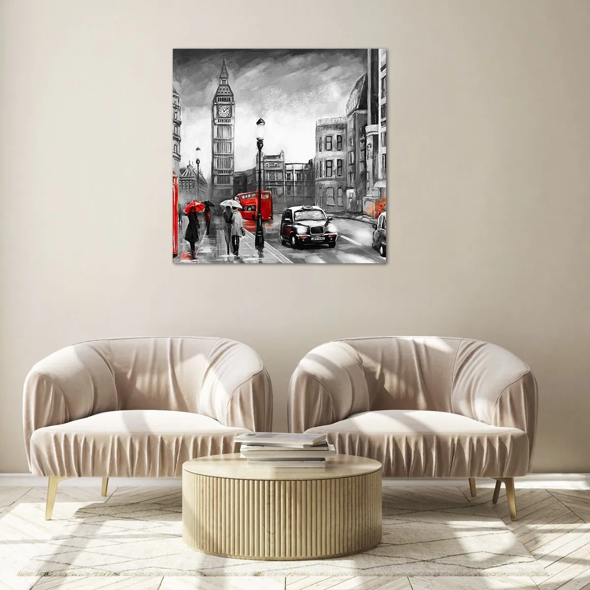 Obraz na szkle - Wcale nie szare miasto - 60x60 cm