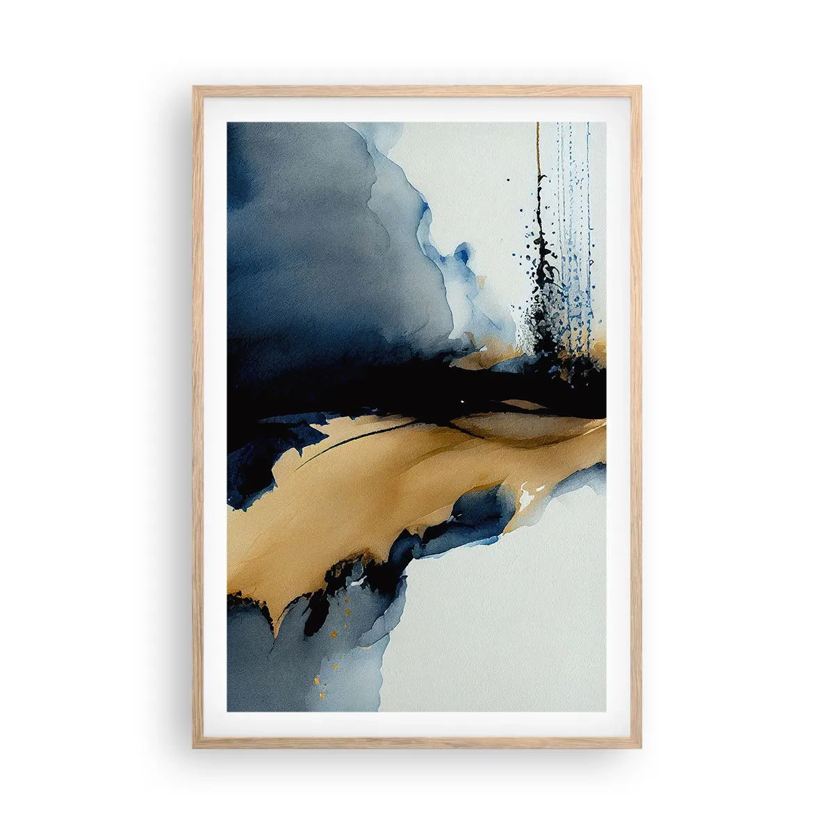 Plakat w ramie jasny dąb - Za zasłoną - 61x91 cm