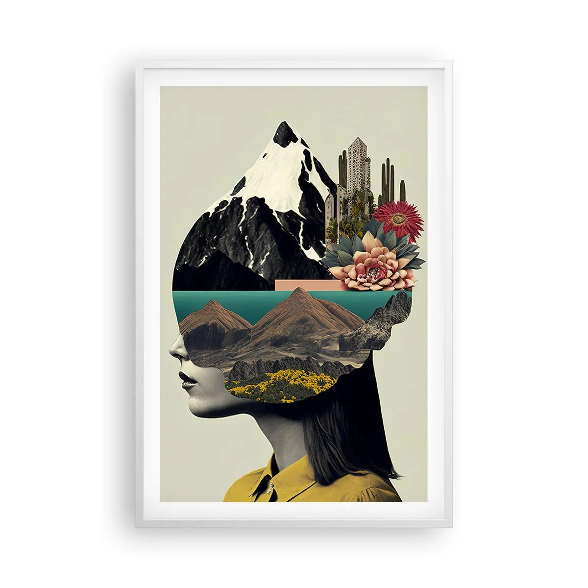 Plakat w białej ramie - Kobieta – zawsze tajemnica - 61x91 cm