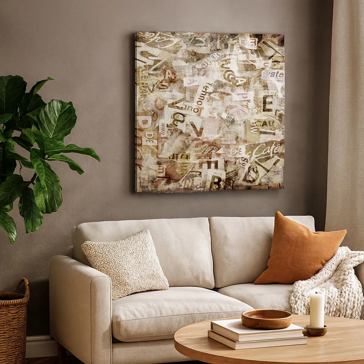 Obraz na płótnie - Zjednoliterzam paplomanię - 30x30 cm