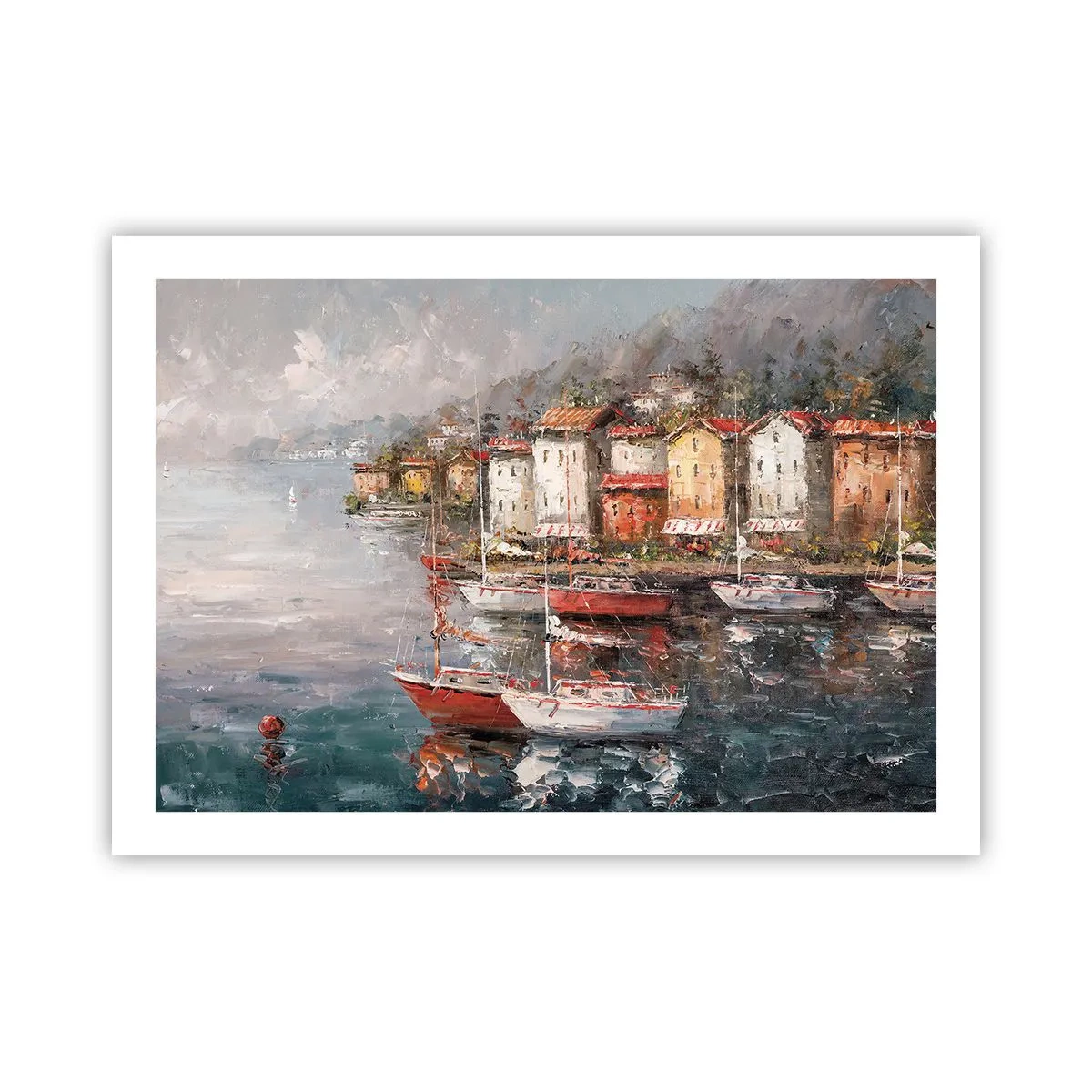 Plakat - Romantyczna przystań - 70x50 cm