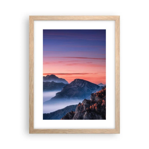 Plakat w ramie jasny dąb - Nad dolinami - 30x40 cm
