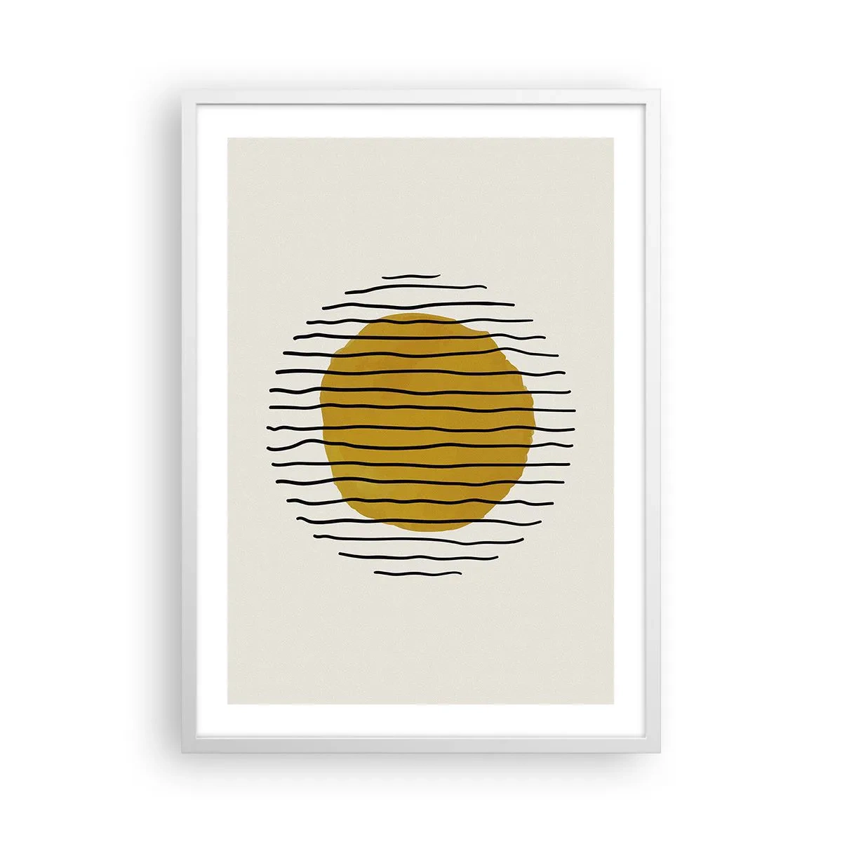 Plakat w białej ramie - Abstrakcja drżąca od żaru - 50x70 cm