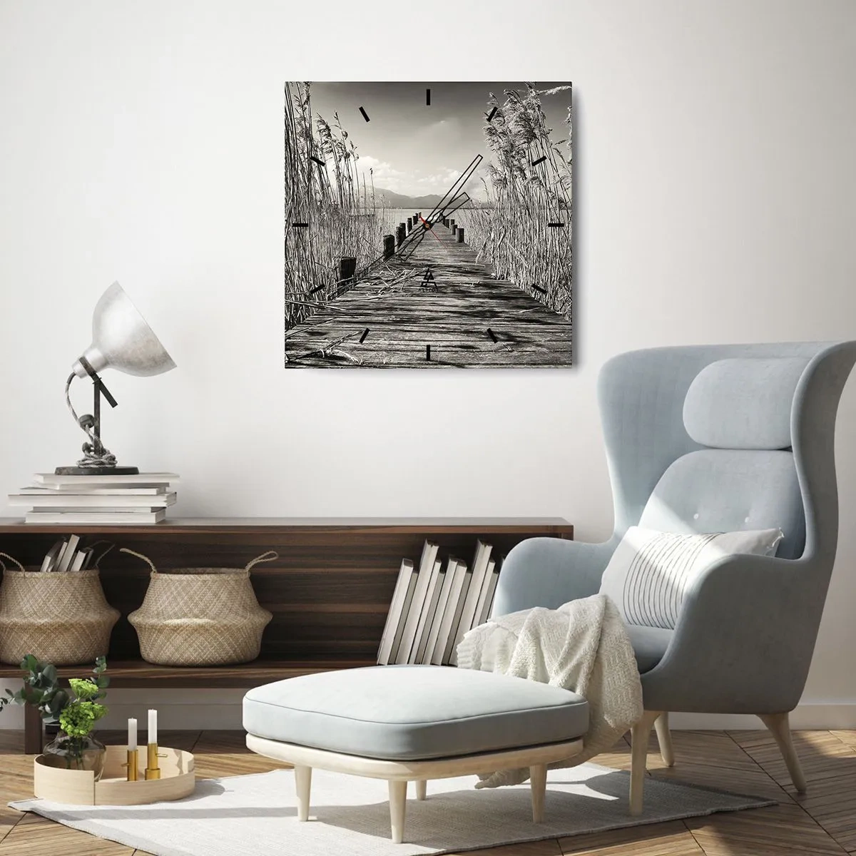 Zegar ścienny - W zaciszu traw - 30x30 cm