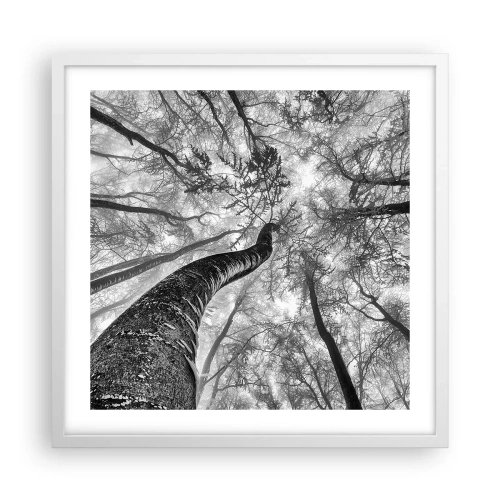 Plakat w białej ramie - Wyścig do światła - 50x50 cm