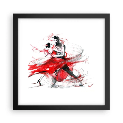 Plakat w czarnej ramie - Tango - rytm namiętności - 30x30 cm