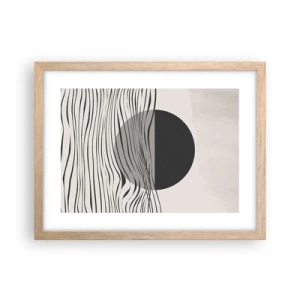 Plakat w ramie jasny dąb - Kompozycja połowiczna - 40x30 cm