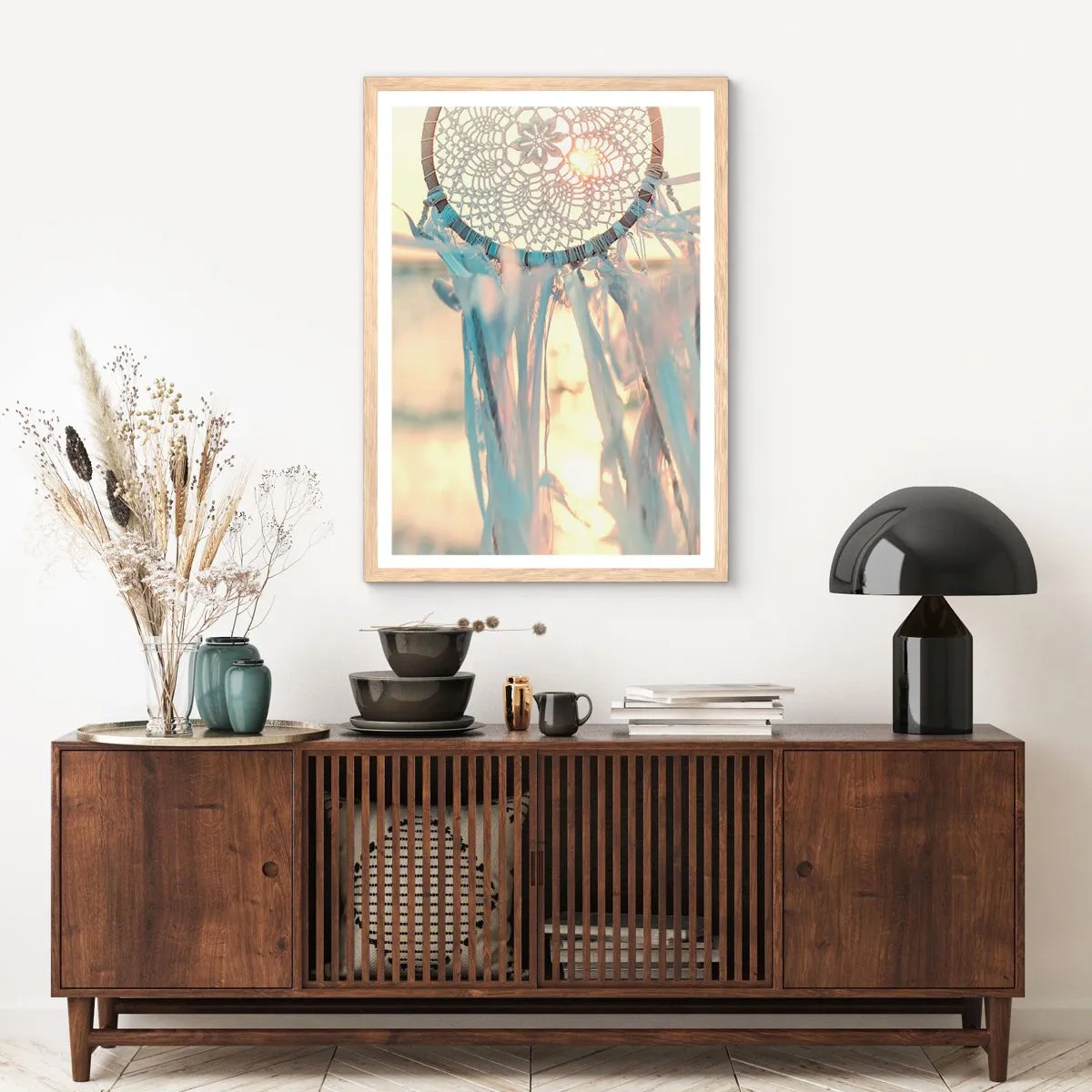 Plakat w ramie jasny dąb - Koronkowy totem - 50x70 cm