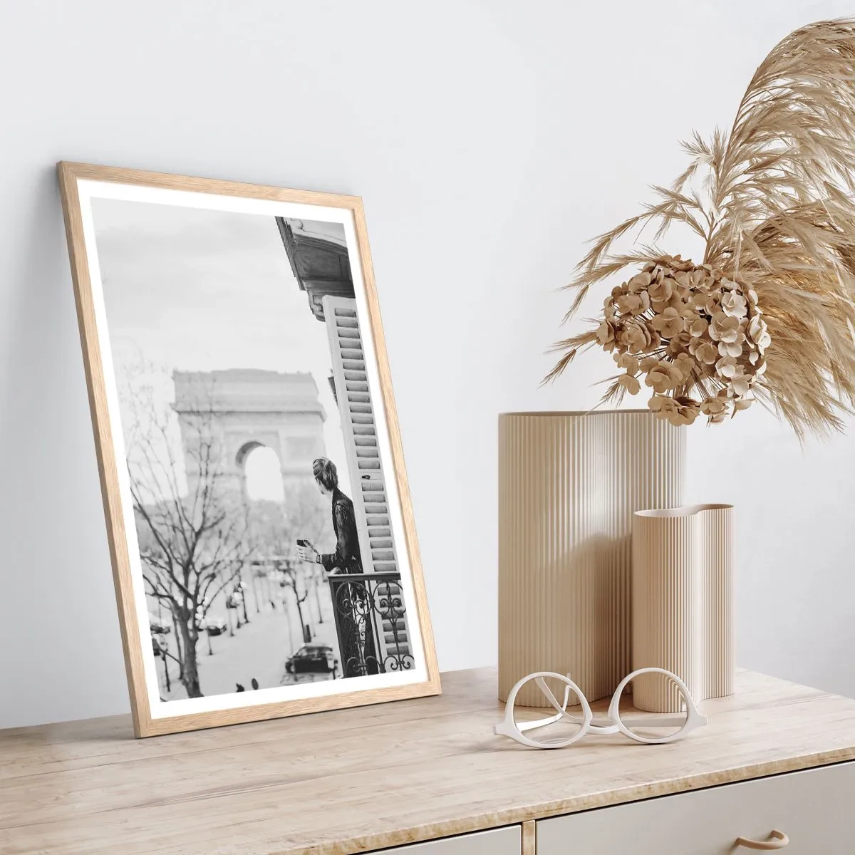 Plakat w ramie jasny dąb - Pokój z widokiem - 61x91 cm