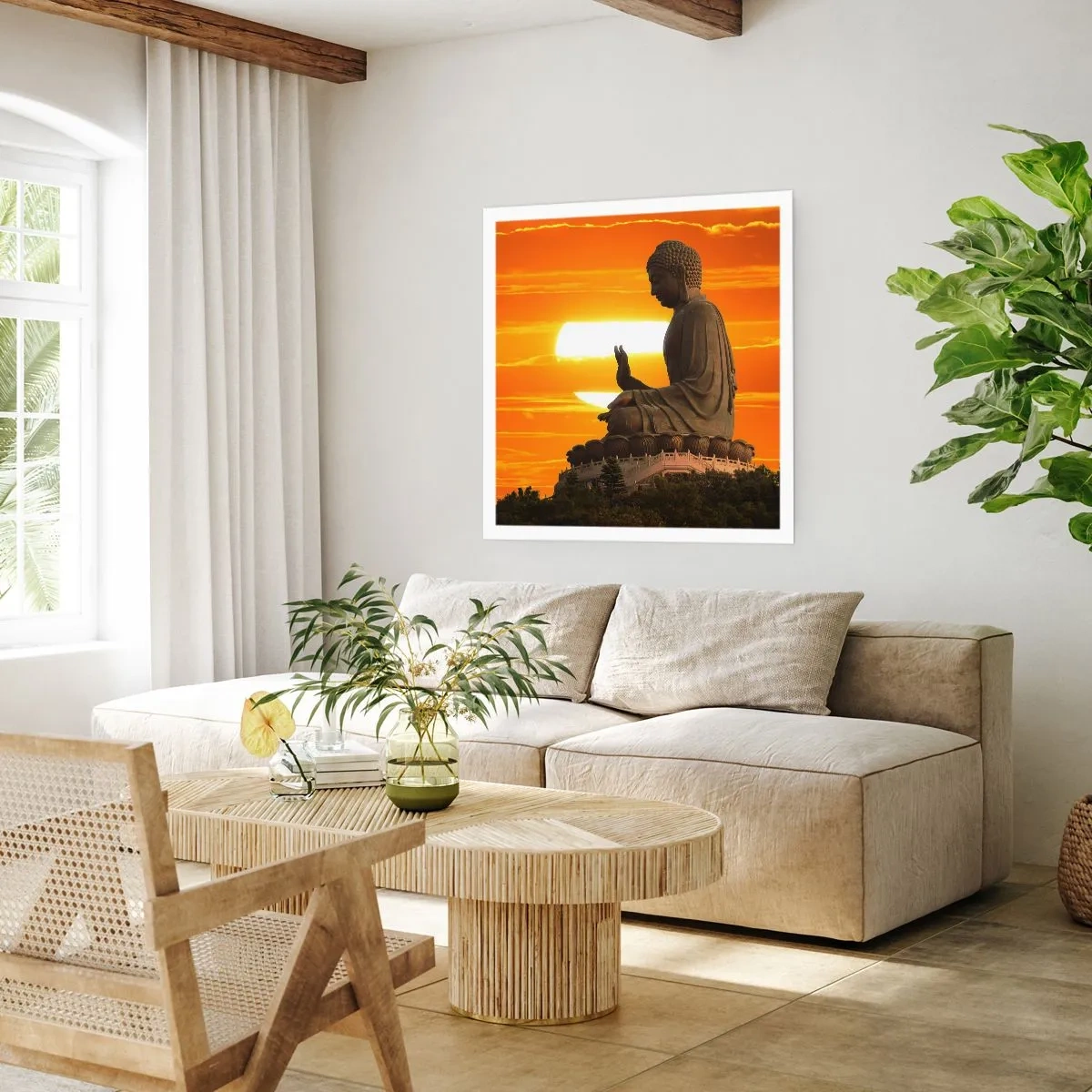 Plakat - Bez strachu przed światem - 50x50 cm