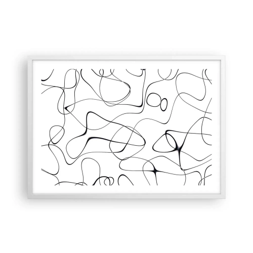 Plakat w białej ramie - Ścieżki życia, koleje losu - 70x50 cm