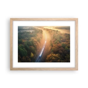 Plakat w ramie jasny dąb - Jesienna podróż - 40x30 cm