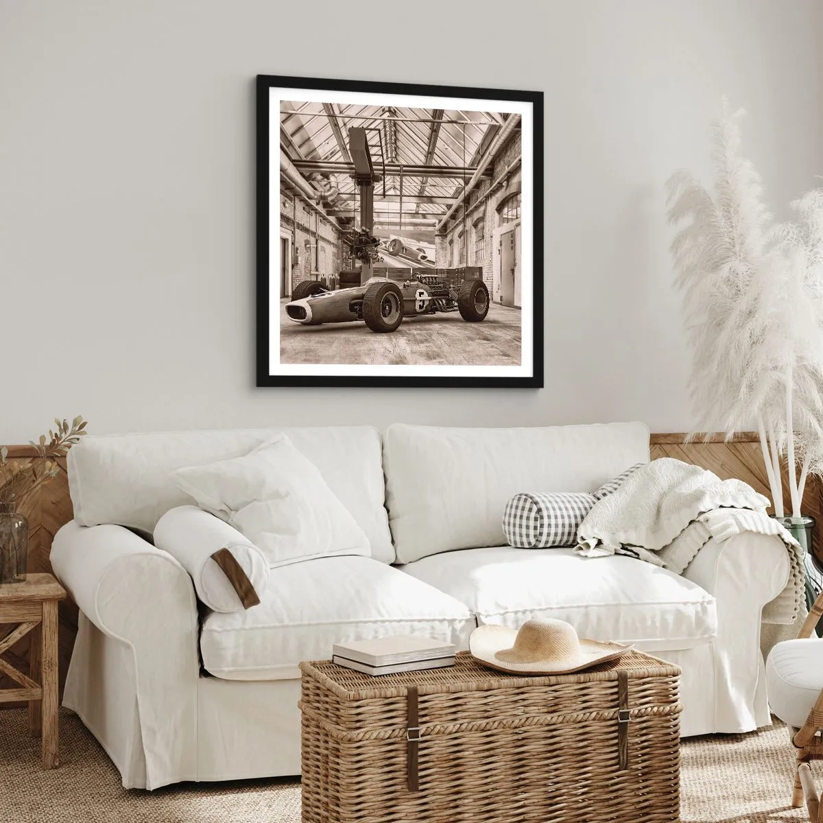 Plakat w czarnej ramie - Odpoczynek zwycięzcy - 60x60 cm