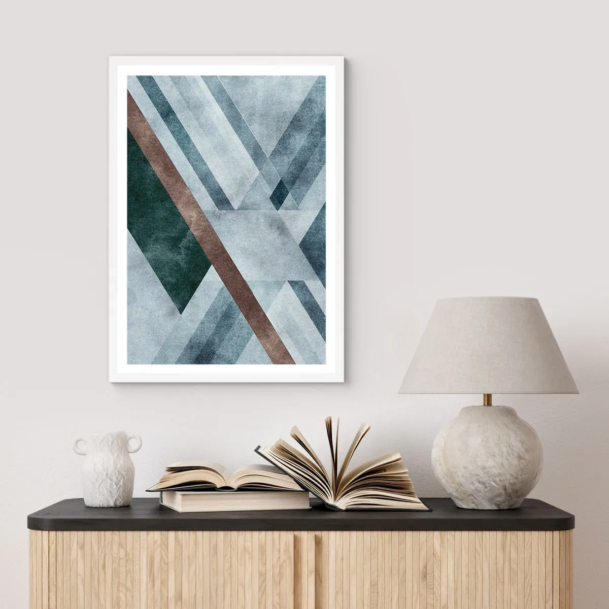 Plakat w białej ramie - Wyszukana elegancja geometrii - 61x91 cm