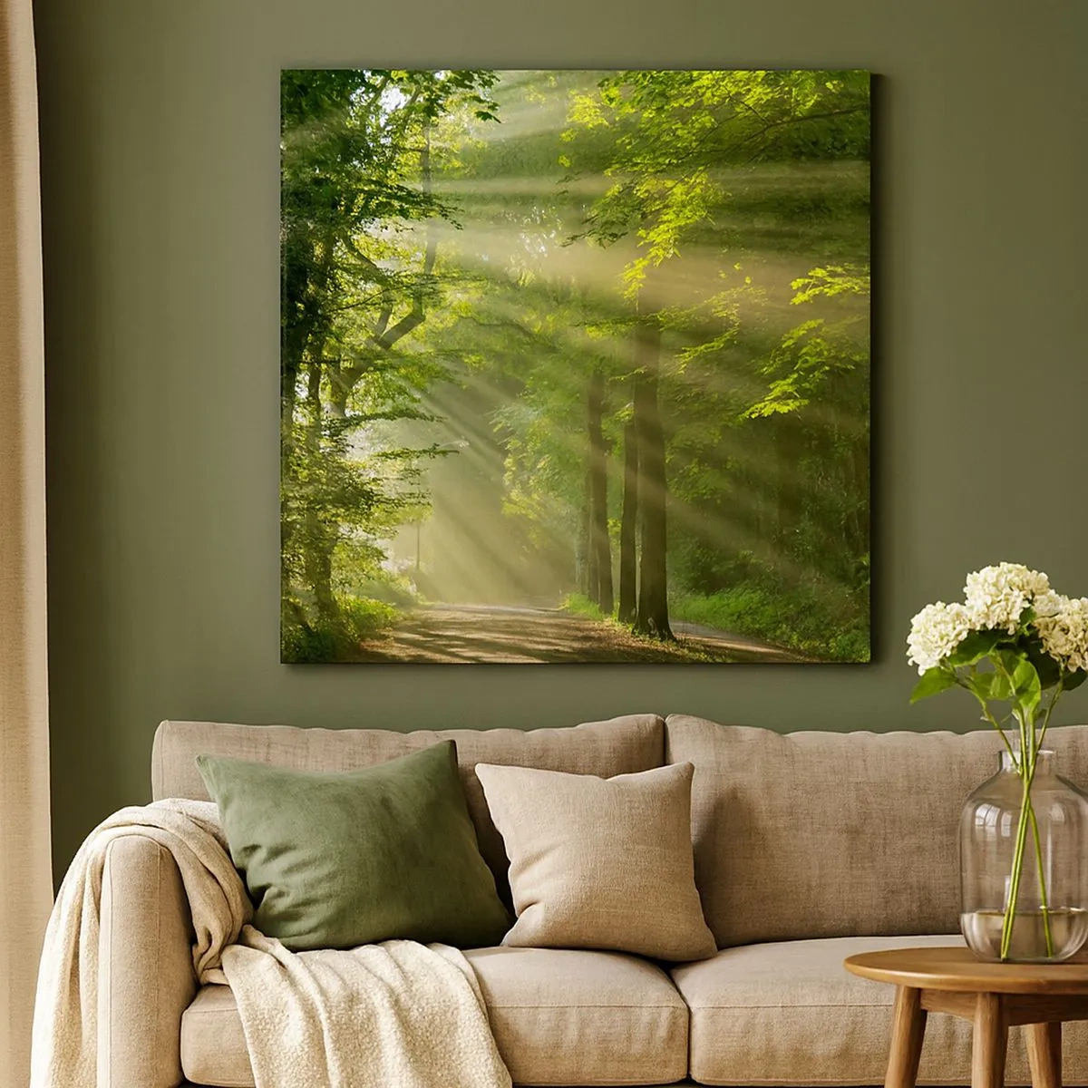 Obraz na płótnie - Leśna chwila - 30x30 cm