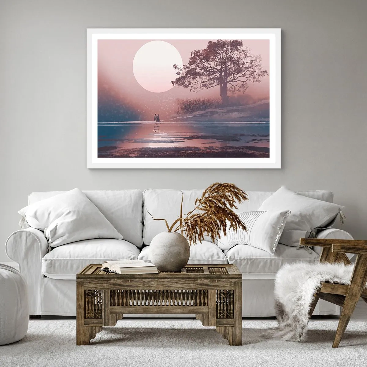 Plakat w białej ramie - Nocne dziwy - 30x30 cm