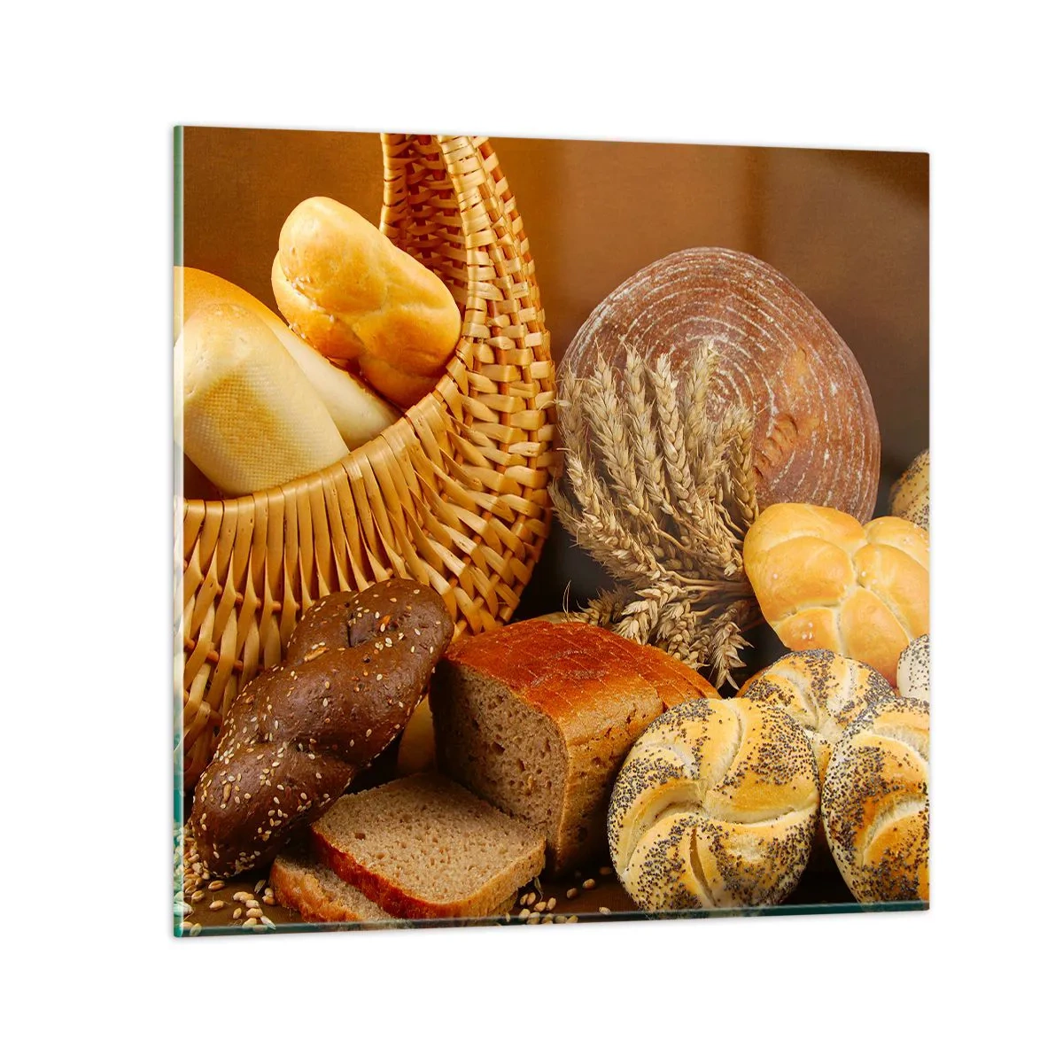 Obraz na szkle - Znowu się nam upiekło - 40x40 cm