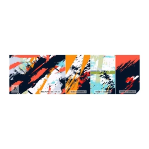 Fototapeta Próbka Samoprzylepna Deluxe Sticker - Kompozycja dynamiczna - Abstrakcja, Graffiti, Sztuka - 100x30 cm