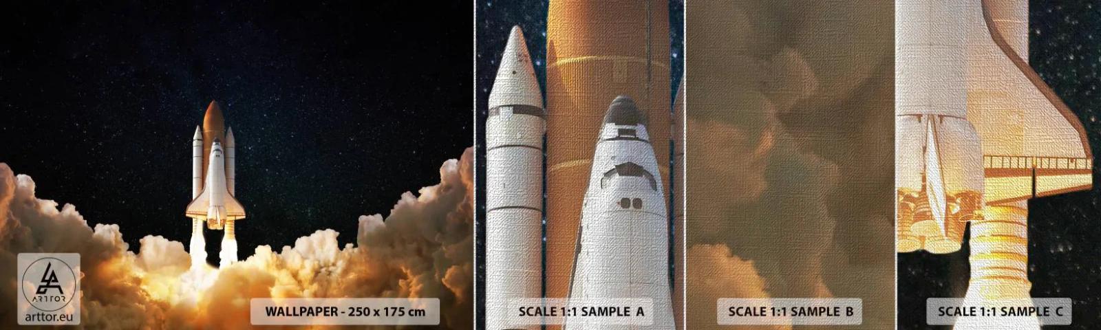 Fototapeta Próbka Premium Canvas - Ad astra! - Kosmos, Astronomia, Statek Kosmiczny - 100x30 cm