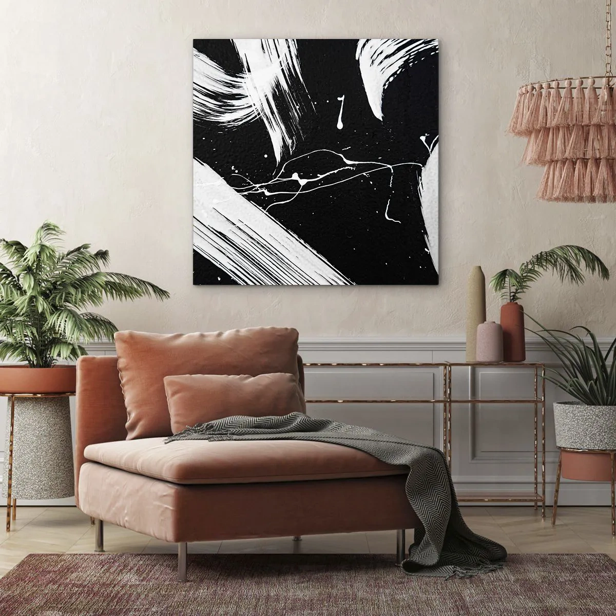 Obraz na płótnie - Przełamać mrok - 60x60 cm